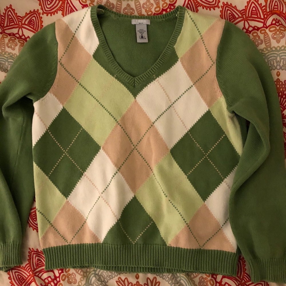 vintage green sweater